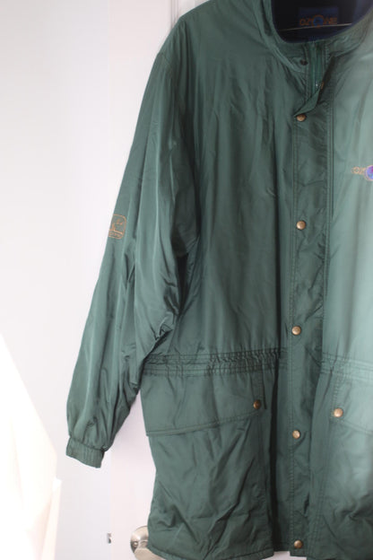 Ozone Green Nylon Jacket 3XL Vintage Outdoor WindbreakerCoat