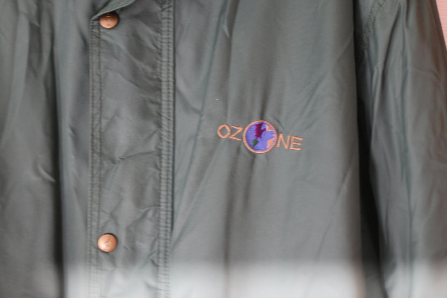 Ozone Green Nylon Jacket 3XL Vintage Outdoor WindbreakerCoat