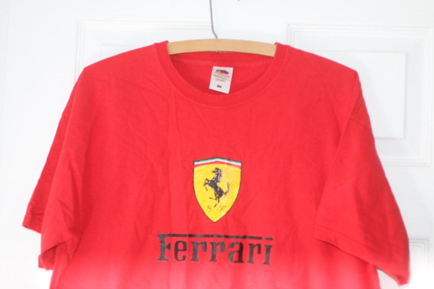 Ferrari Red Graphic T Shirt XL Fruit Of The Loom Racing Logo