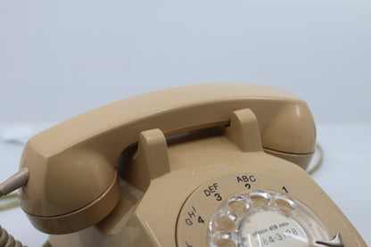 VINTAGE Beige Bell System Western Electric Dial Phone