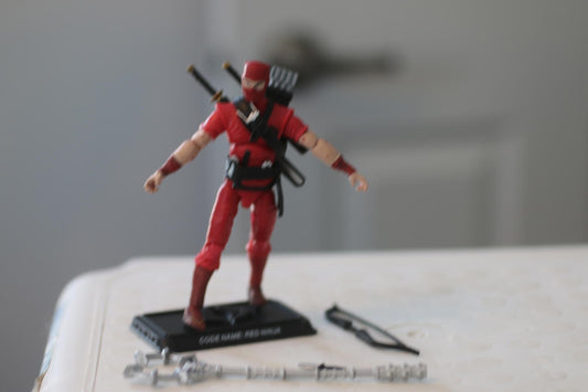 GI Joe 25th Anniversary COBRA RED NINJA v2 The Enemy 3.75" Figure 2007 Complete