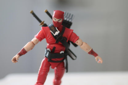 GI Joe 25th Anniversary COBRA RED NINJA v2 The Enemy 3.75" Figure 2007 Complete
