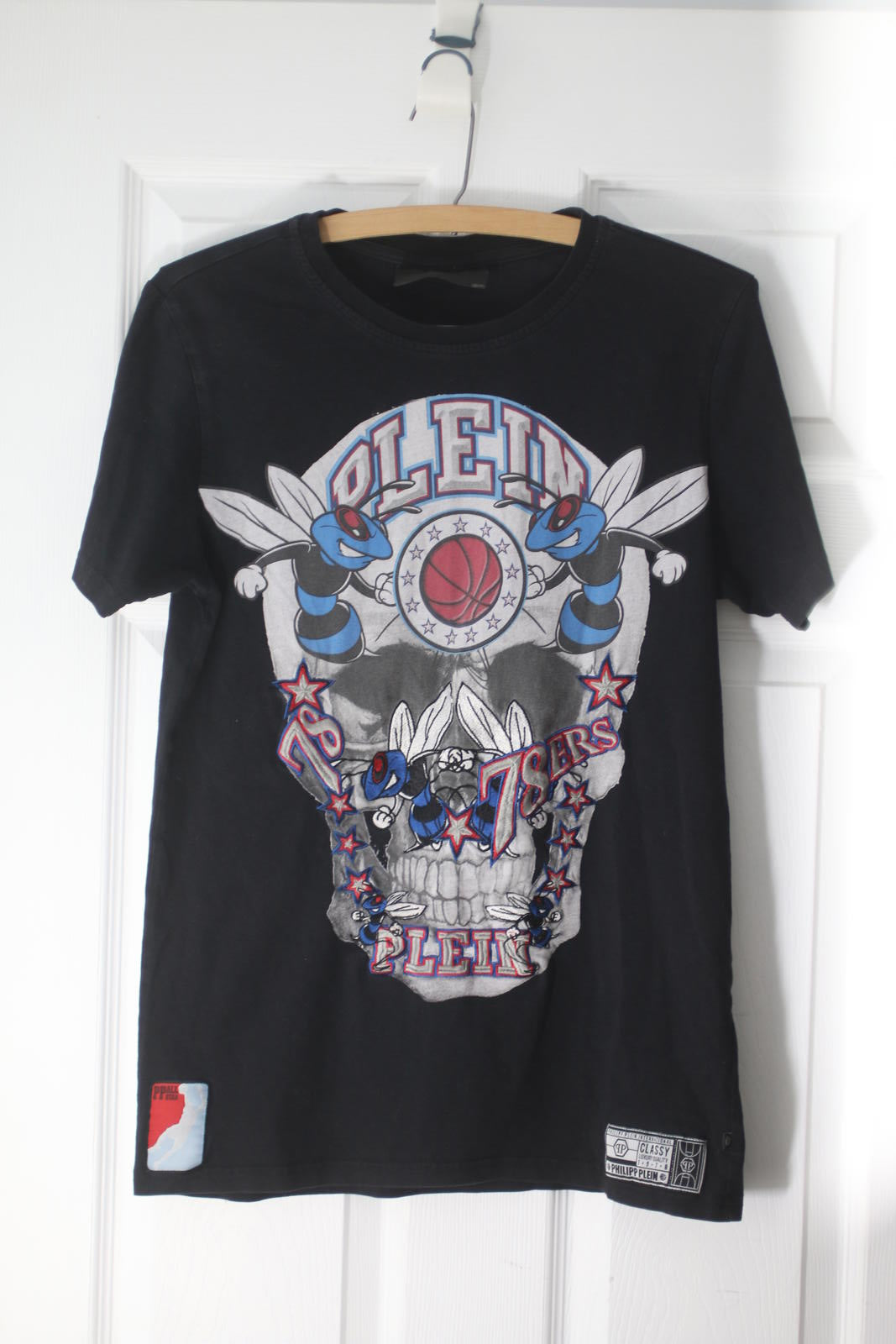 Philipp Plein Originals Skull Bee Basketball T Shirt Black