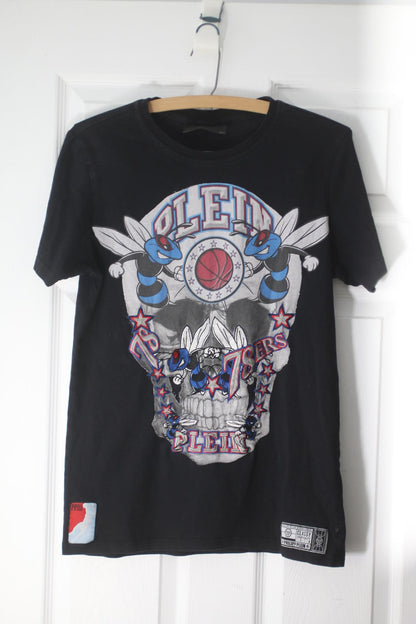 Philipp Plein Originals Skull Bee Basketball T Shirt Black