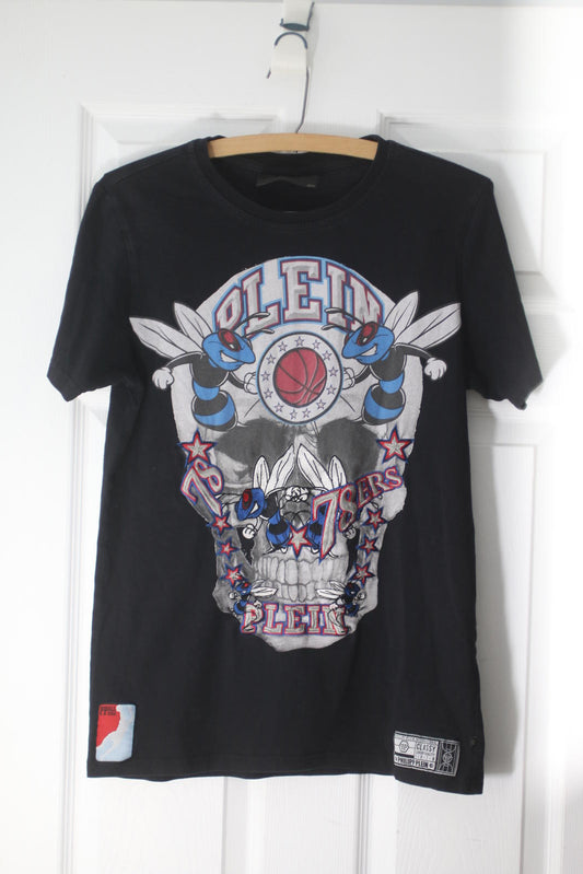 Philipp Plein Originals Skull Bee Basketball T Shirt Black