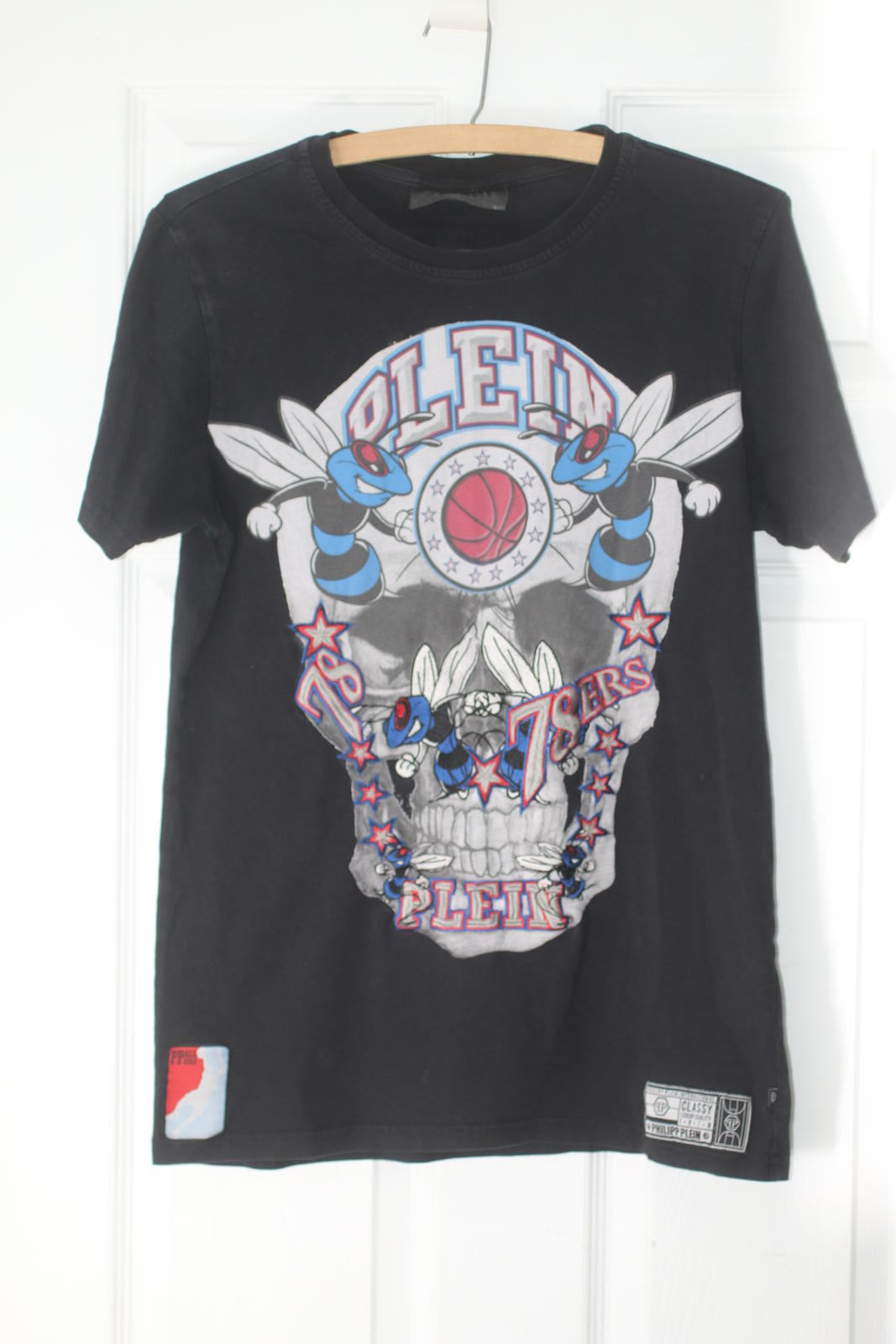 Philipp Plein Originals Skull Bee Basketball T Shirt Black
