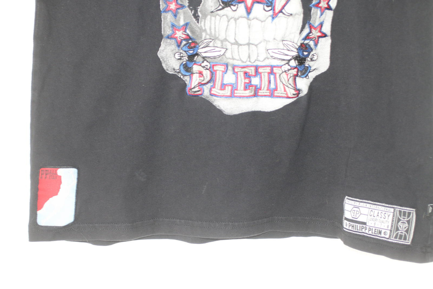 Philipp Plein Originals Skull Bee Basketball T Shirt Black