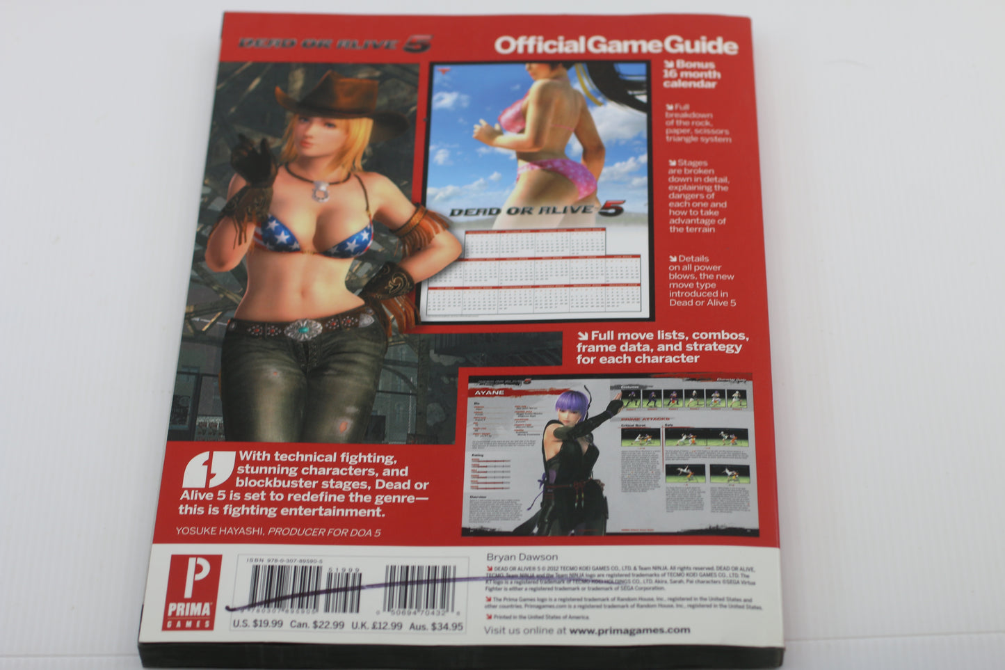 Dead or Alive 5: Prima Official Game Guide (Prima Official Game Guides) Book
