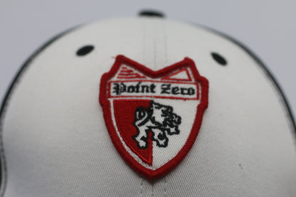 Vintage Point Zero Baseball Cap Crest Logo Black White Adjustable