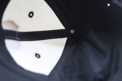 Vintage Point Zero Baseball Cap Crest Logo Black White Adjustable