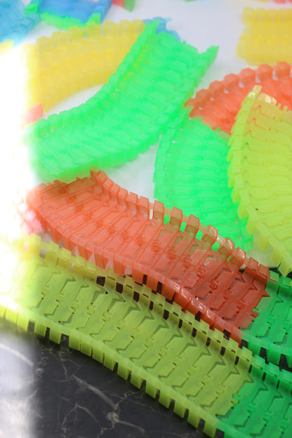 Big lot of Magic Tracks Neon Glow In The Dark Track Racing Rainbow Flexible toys