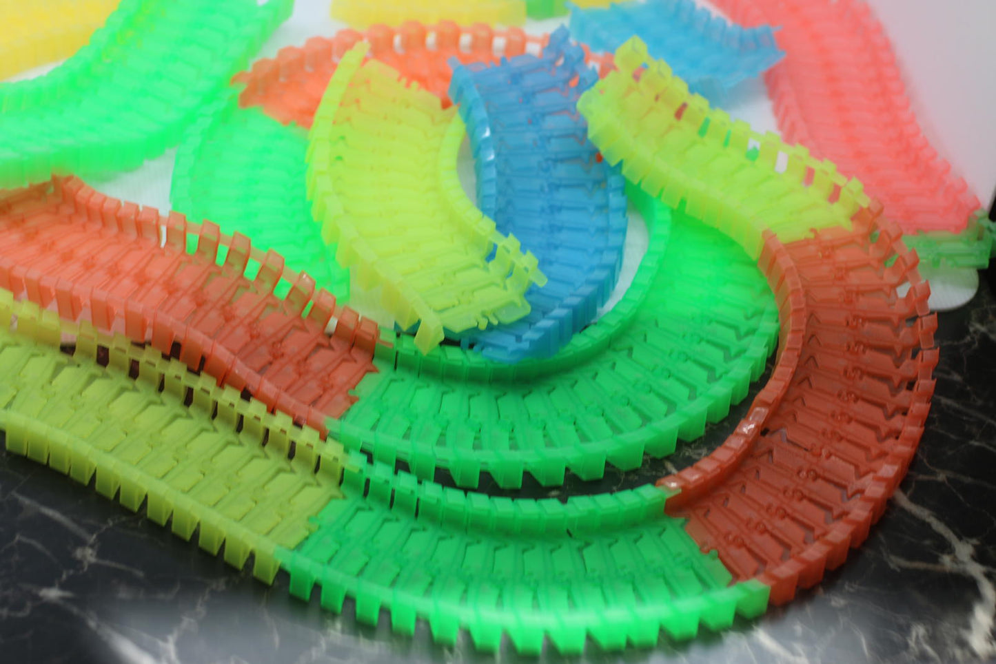 Big lot of Magic Tracks Neon Glow In The Dark Track Racing Rainbow Flexible toys
