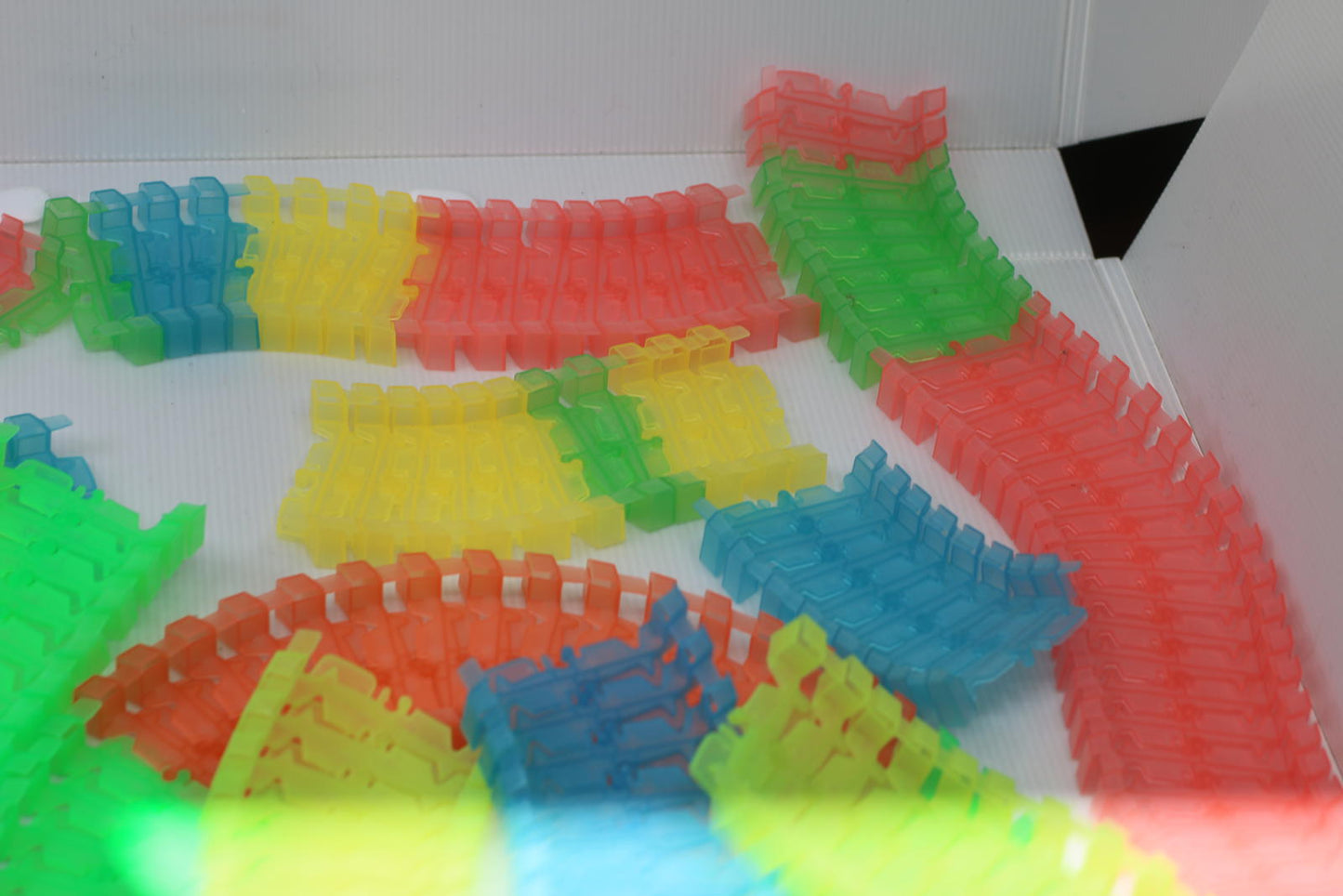 Big lot of Magic Tracks Neon Glow In The Dark Track Racing Rainbow Flexible toys