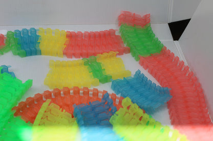 Big lot of Magic Tracks Neon Glow In The Dark Track Racing Rainbow Flexible toys