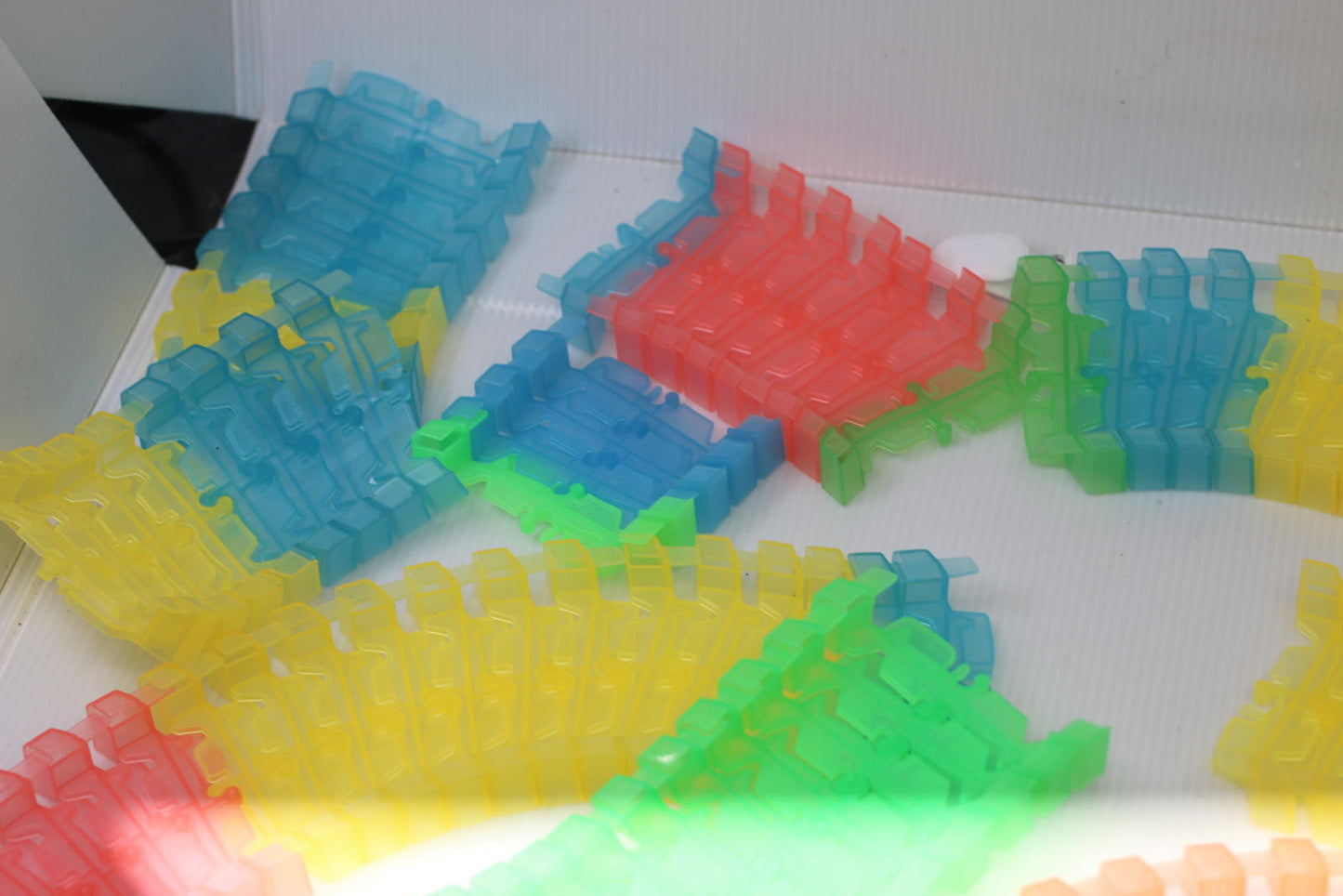 Big lot of Magic Tracks Neon Glow In The Dark Track Racing Rainbow Flexible toys