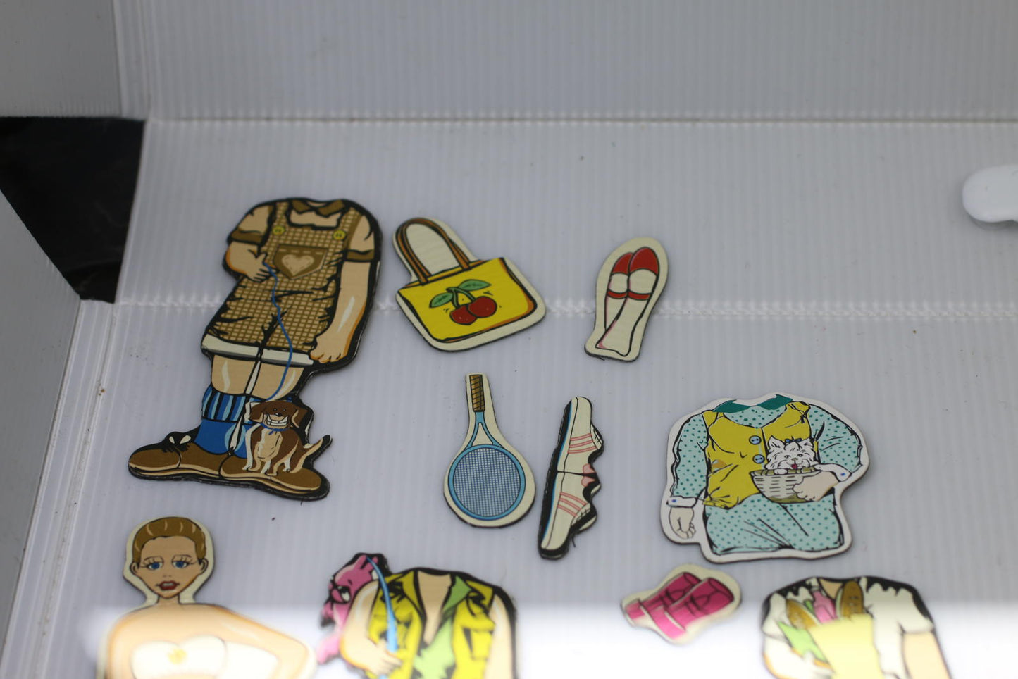 Vintage Ma gnetic Dress Up Dolls Clothing Set Boy Girl 70s 80s game toys rare