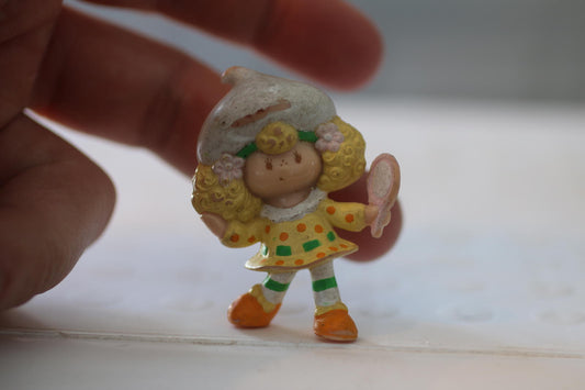 Strawberry Shortcake PVC Miniature Mini LEMON MERINGUE WITH MIRROR 1981