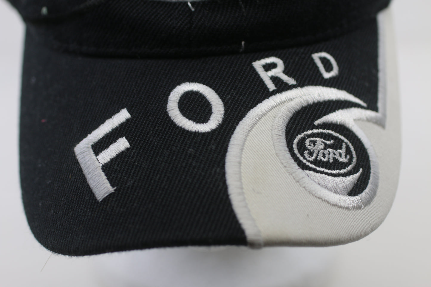 Vintage Ford Racing Logo Cap Black Blue Embroidered Adjustable
