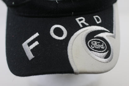 Vintage Ford Racing Logo Cap Black Blue Embroidered Adjustable