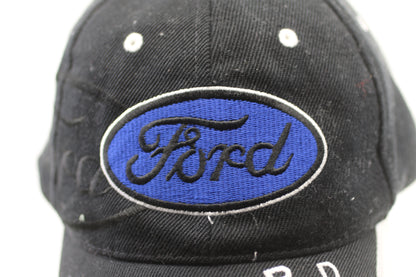 Vintage Ford Racing Logo Cap Black Blue Embroidered Adjustable