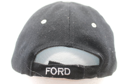 Vintage Ford Racing Logo Cap Black Blue Embroidered Adjustable