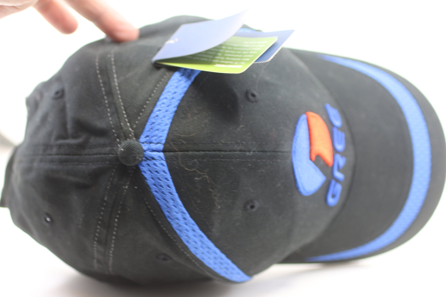 Gree Logo Baseball Cap Black Blue Organic Fabric Adjustable New