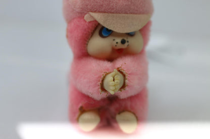 Nos Vintage Monchichi Hugger Monkey Clip-On Pencil Grabber Pink Doll Troll Toy