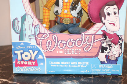 Toy Story Woody Talking Figure w/ Holster – Thinkway Toys Collector Edition – Sealed Box