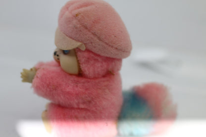 Nos Vintage Monchichi Hugger Monkey Clip-On Pencil Grabber Pink Doll Troll Toy