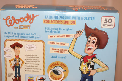 Toy Story Woody Talking Figure w/ Holster – Thinkway Toys Collector Edition – Sealed Box