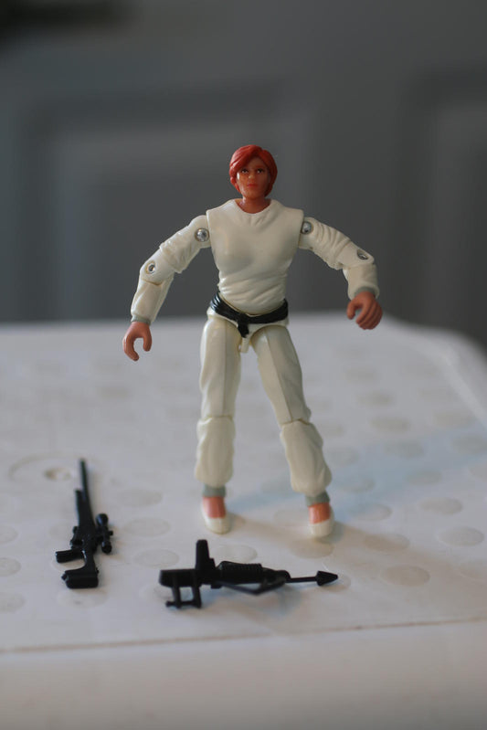 GI JOE SCARLETT WHITE NINJA COMIC PACK ACTION FIGURE 3.75" ARAH Vintage 1987
