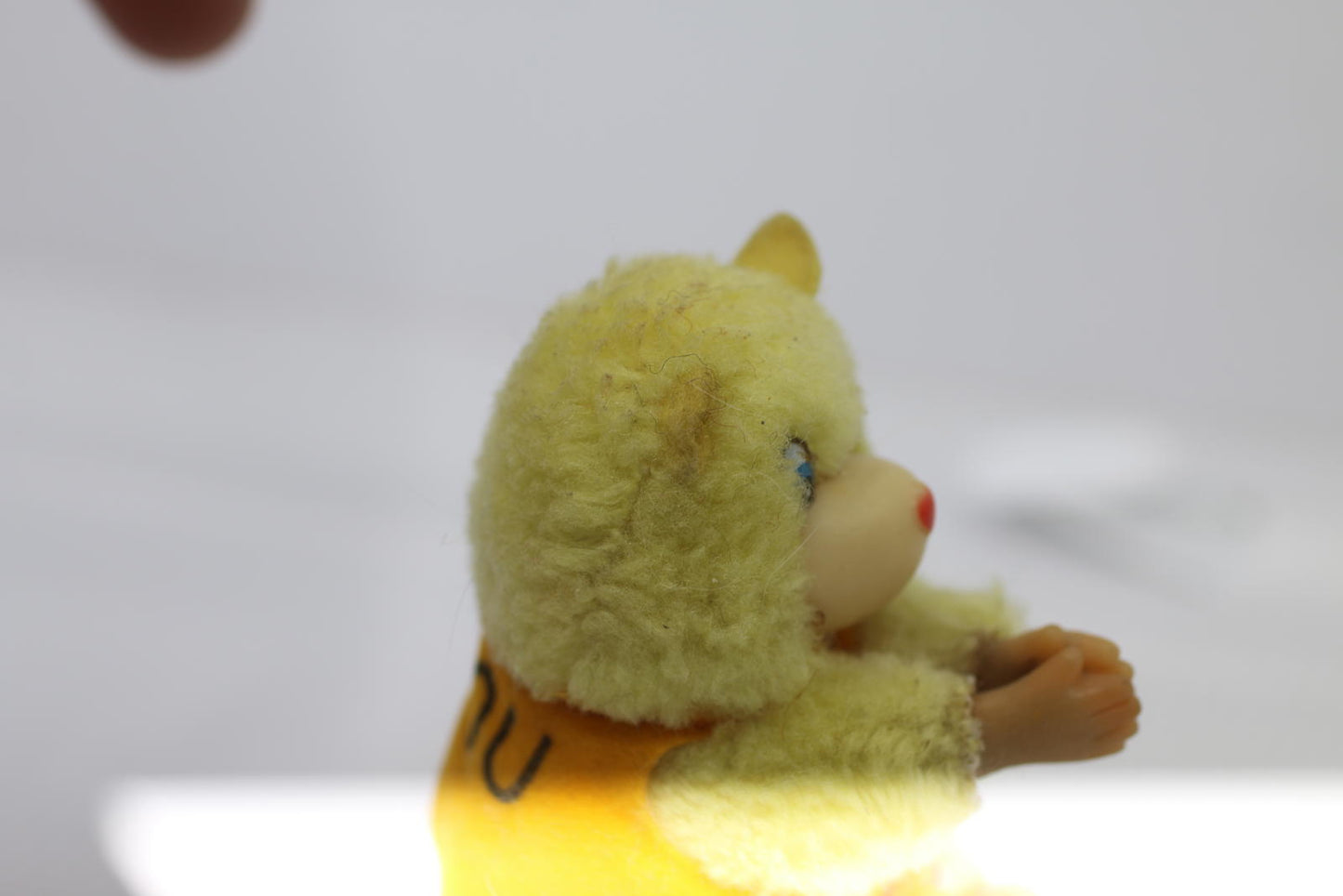Vintage Bear Pencil Hugger - Yellow Care Bear Gripper Clip On Toy