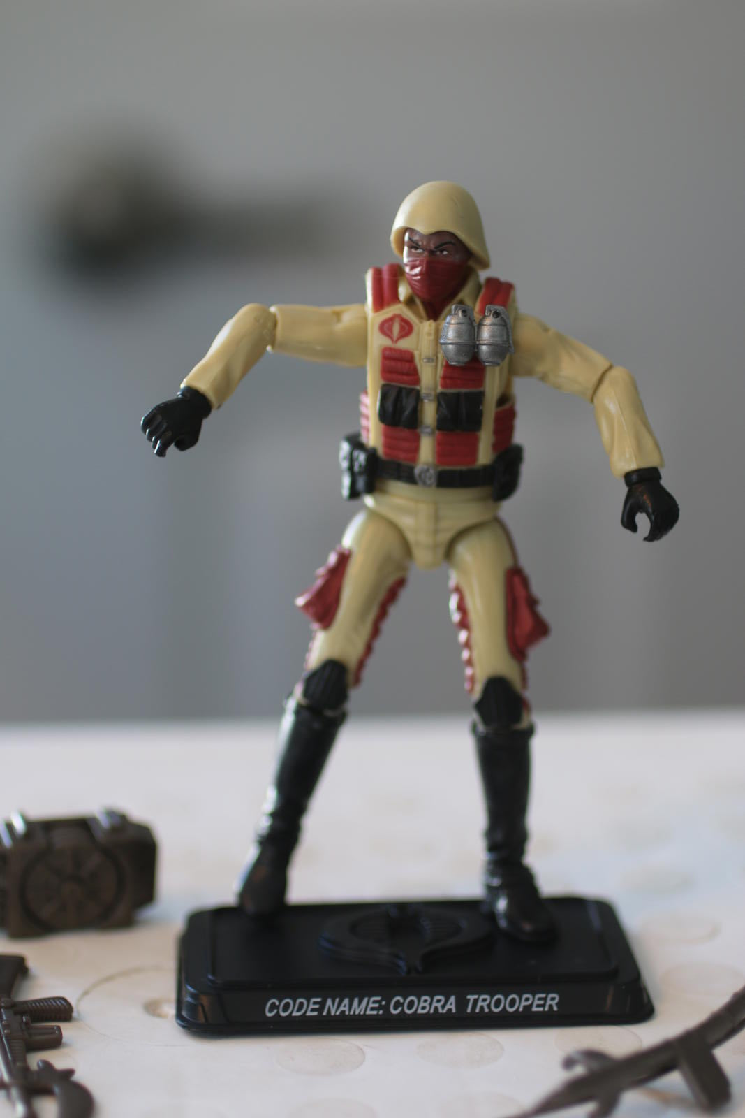 2008 GI Joe Desert Assault Cobra Trooper Figure v9 Explosive Specialist Complete