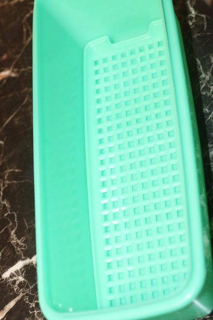 Vtg Tupperware Easy Crisp #782 Jadeite Green Celery Vegetable Keeper 3 Piece Set