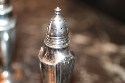 Vintage Oxford Plate Silver Plated Salt & Pepper Shakers #395 Lead Base