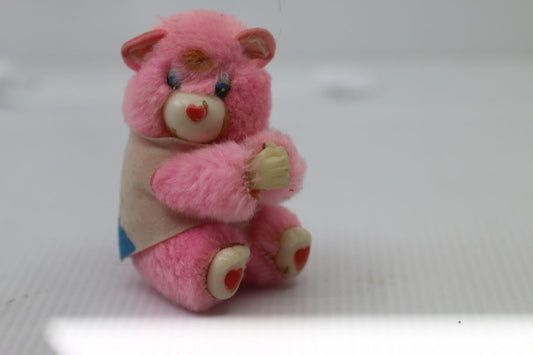 Vintage Pink Plush Bear Figurine flORIDA vacation Pencil hugger toy clip cute