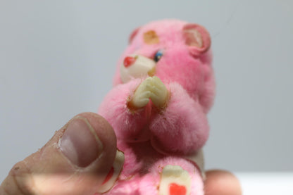 Vintage Pink Plush Bear Figurine flORIDA vacation Pencil hugger toy clip cute