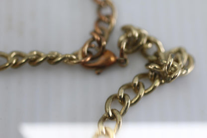 Vintage Yellow Opal Necklace Gold Tone Oval Faceted Necklace