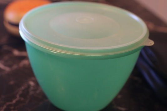 Vintage Tupperware 679 Jadeite Green Crisp-It Lettuce Keeper Bowl Lid No Spike