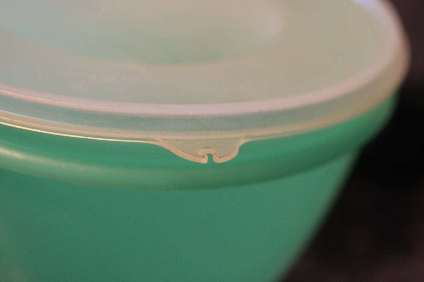 Vintage Tupperware 679 Jadeite Green Crisp-It Lettuce Keeper Bowl Lid No Spike