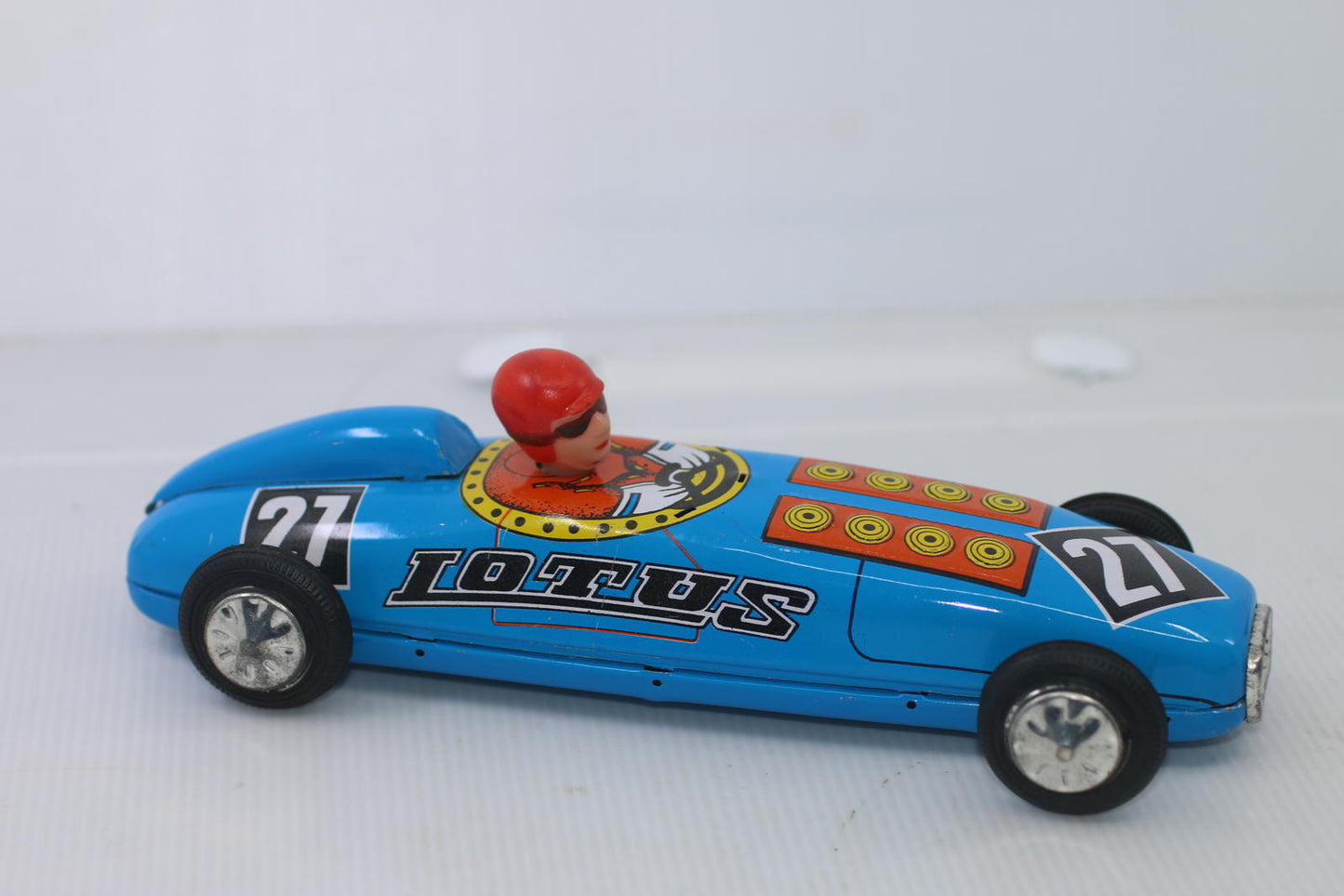 Vintage Lotus 27 Racing Car Wind Up Tin Toy Racing Car NO Key Made In China