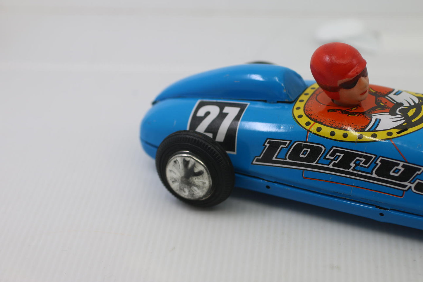 Vintage Lotus 27 Racing Car Wind Up Tin Toy Racing Car NO Key Made In China