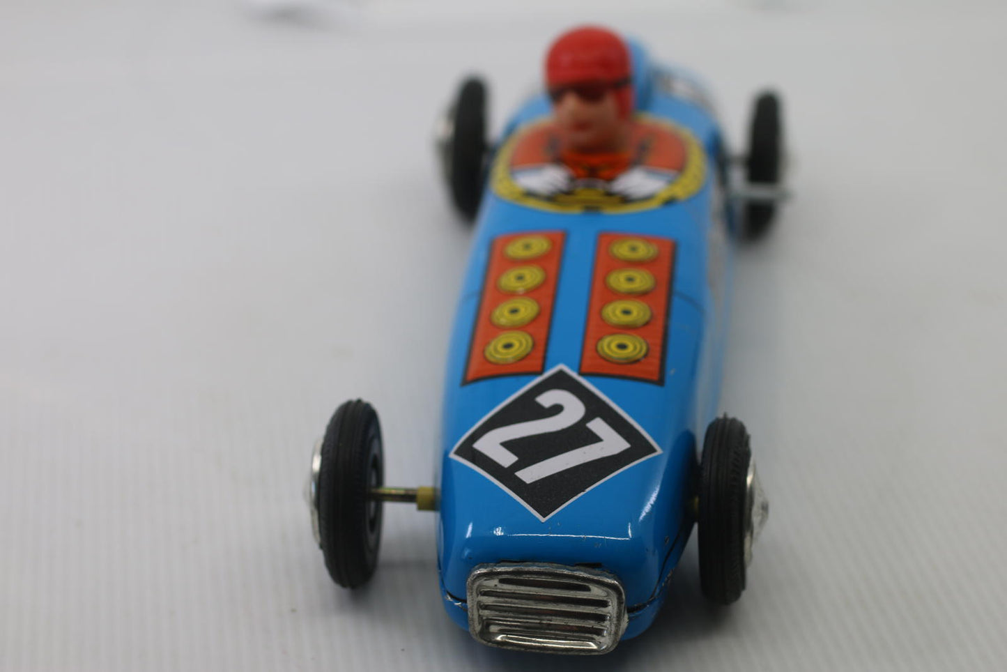 Vintage Lotus 27 Racing Car Wind Up Tin Toy Racing Car NO Key Made In China