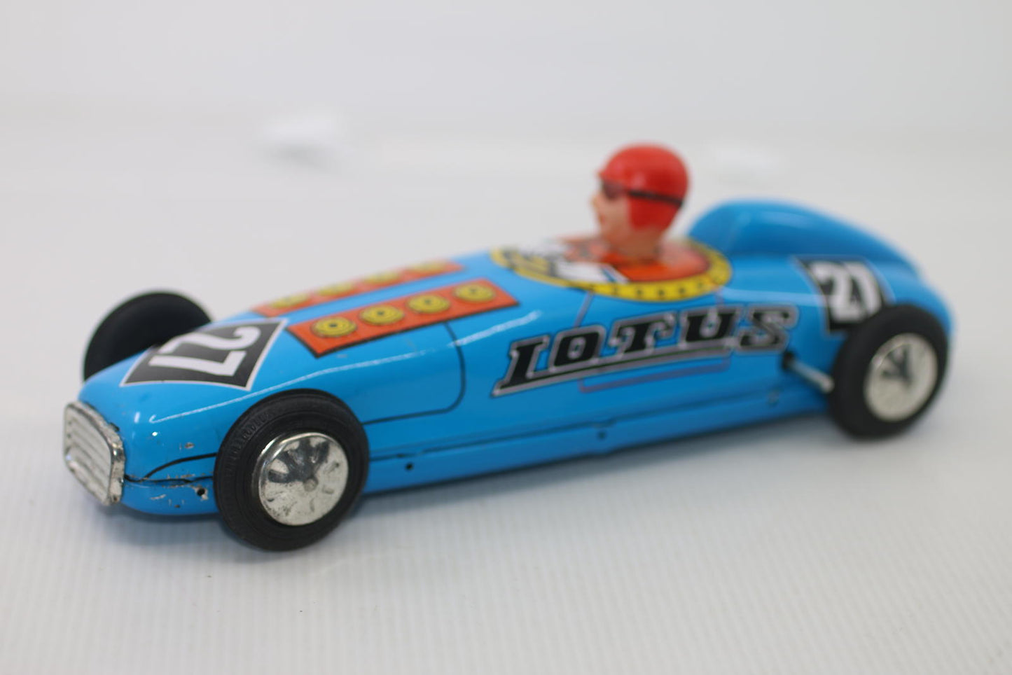 Vintage Lotus 27 Racing Car Wind Up Tin Toy Racing Car NO Key Made In China