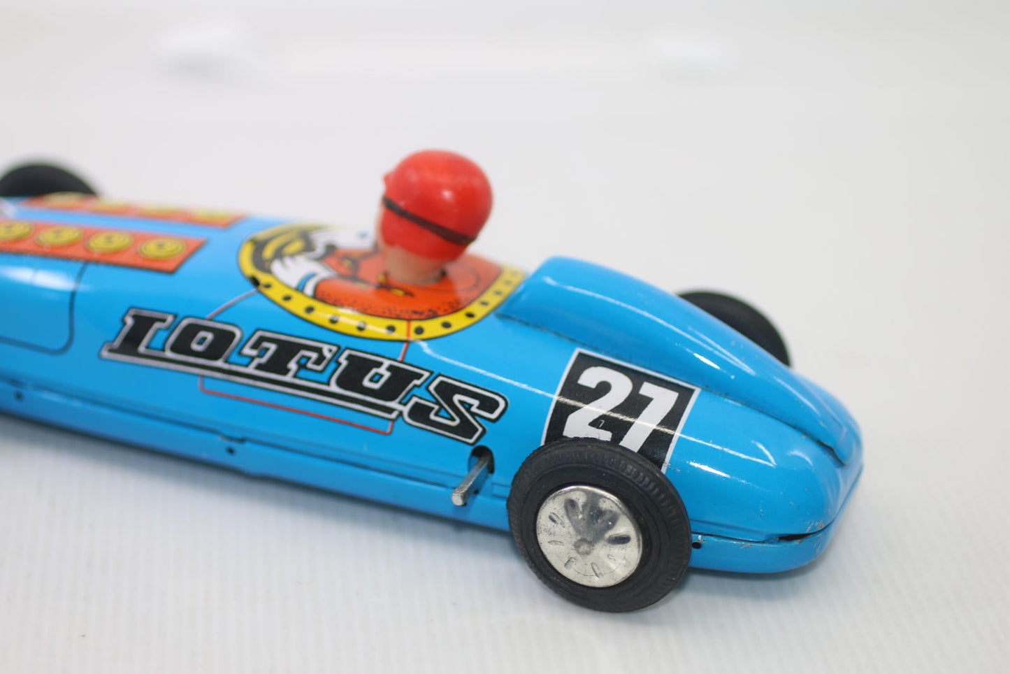 Vintage Lotus 27 Racing Car Wind Up Tin Toy Racing Car NO Key Made In China