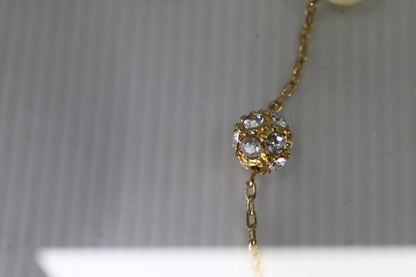 Bijoux Ternier Faux Pearl Necklace & Earrings Set Gold Tone