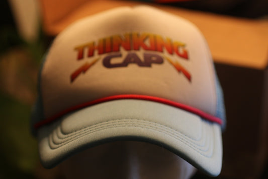 Stranger Things Netflix Blue Trucker Snapback Hat Adjustable – Thinking Cap