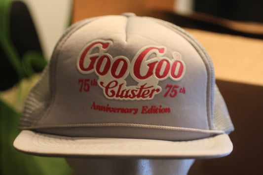 Goo Goo Cluster 75th Anniversary Trucker Snapback Hat Gray White Collectible