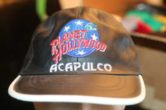 Planet Hollywood Acapulco Leather Baseball Cap Hat Adjustable Collectible
