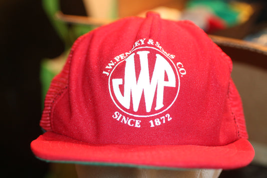 J.W. Penney & Sons Co Vintage Red Mesh Trucker Cap – Since 1872 – Retro Hat